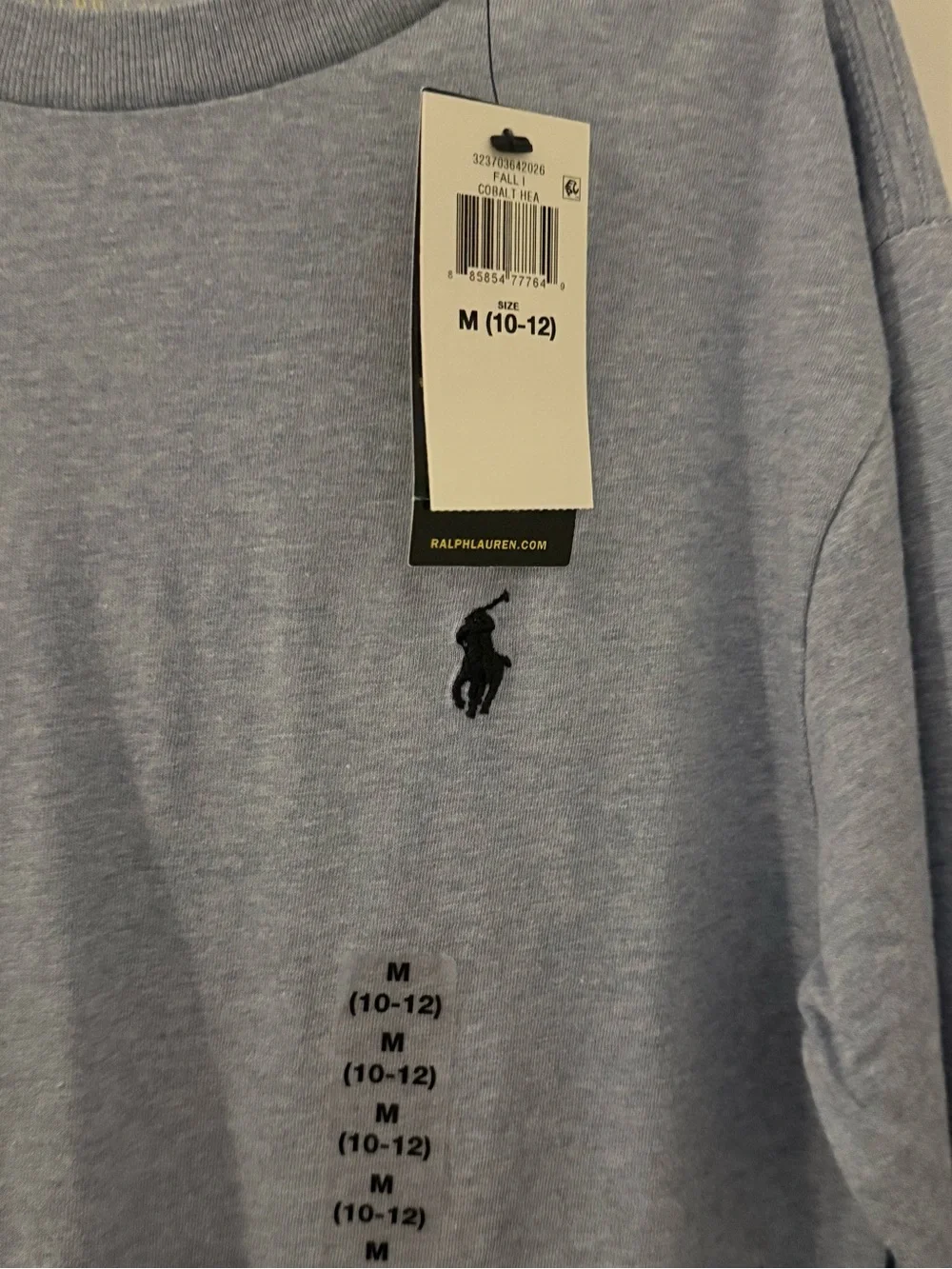 Ralph Lauren Long-Sleeve Crewneck Tee - Light Blue
